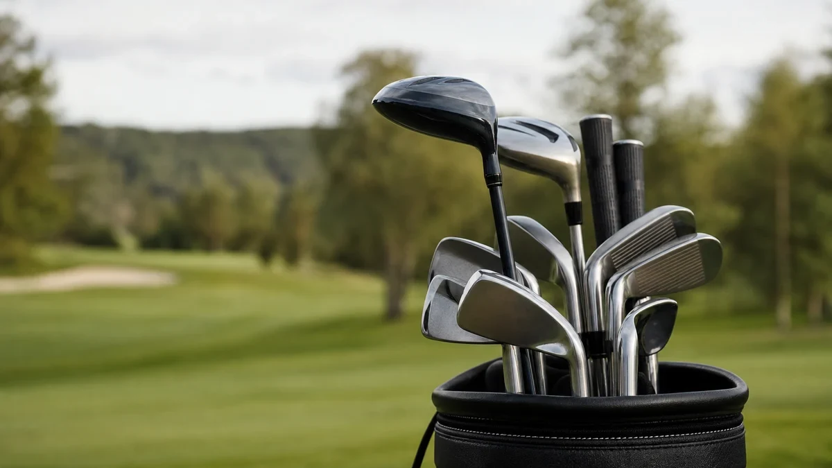 Golfbag med klubbor som illustrerar 14-klubbsregeln