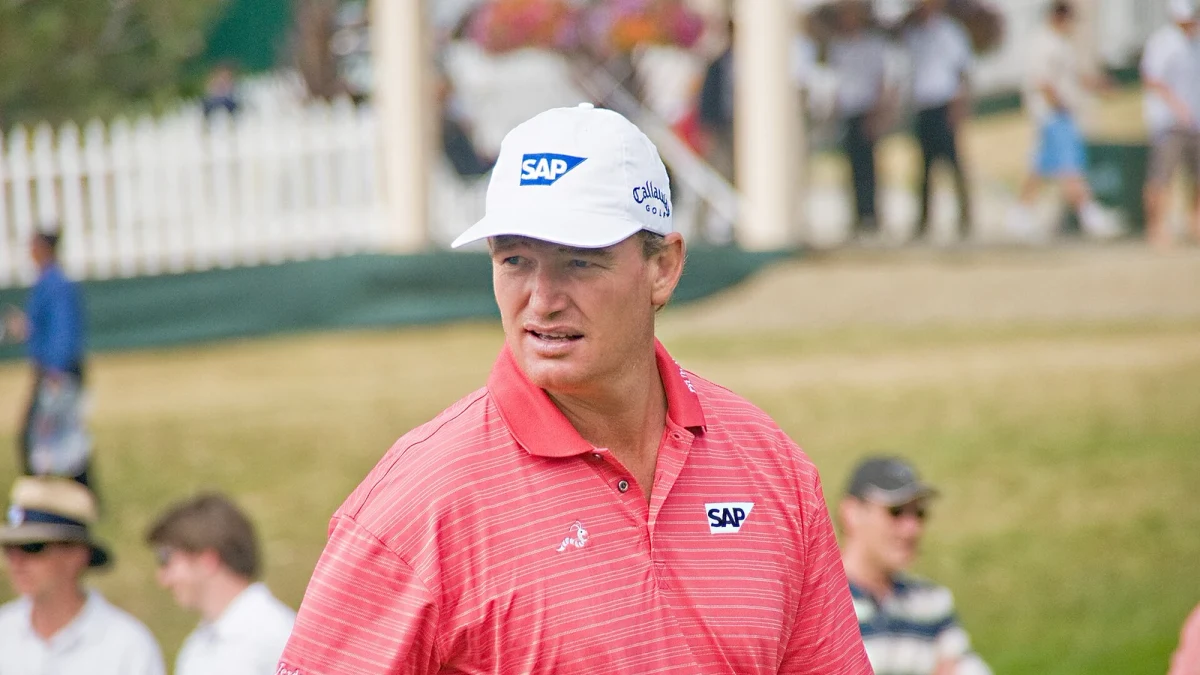 Ernie Els i slaget under U.S. Open