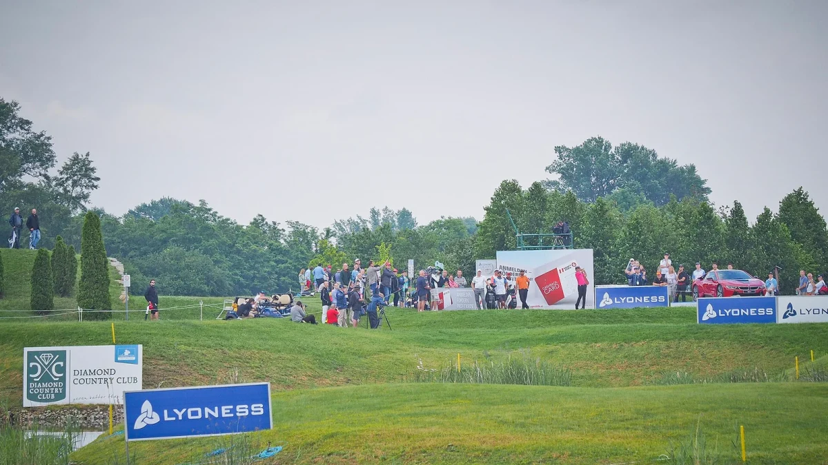 Tävlingsbana under Lyoness Open på Europatouren